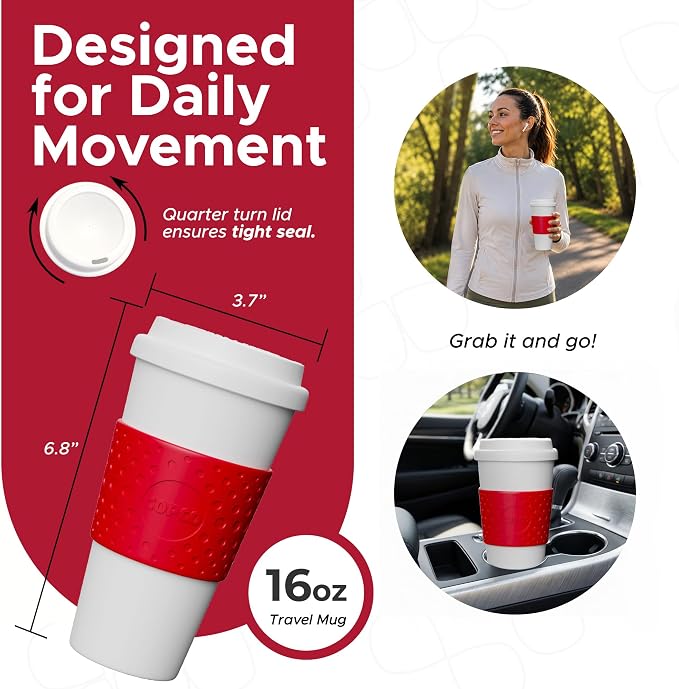 Copco Acadia Travel Mug, Cherry Red - Image 2