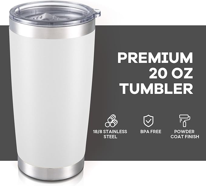 20 oz Tumbler with Lid Stainless Steel Insulated Tumblers Bulk Cups Mug | - Image 2
