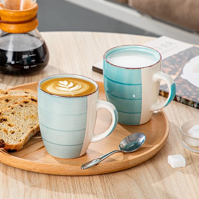 vancasso Bonita 12 Oz Coffee Mugs Set of 6, Ceramic Coffee Cups - Image 7