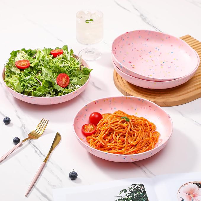 Melamine Bowls Set, 9” Large Pasta Bowl Salad Bowl, Lightweight Unbreakable - Image 3