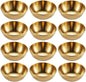 12 Pack Stainless Steel Sauce Dishes, Gold Mini Saucers Bowl Round Seasoning Dishes Sushi Dipping Bowl Appetizer Plates, 3.15inch