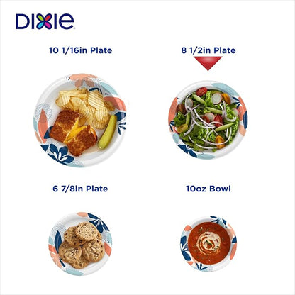 Dixie Medium Paper Plates, 8.5 Inch, 2X Stronger*, Microwave-Safe, Soak-Proof - Image 7
