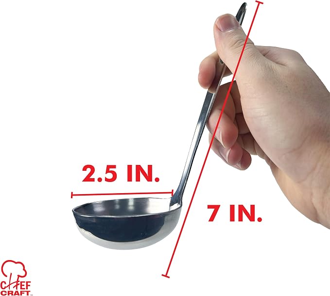 Chef Craft Select Serving Ladle, 8 inch, Stainless Steel - Image 4