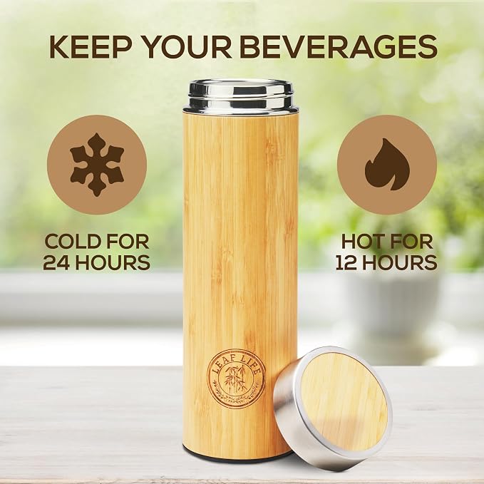 Leaflife Premium Bamboo Tea Infuser Bottle - Image 3