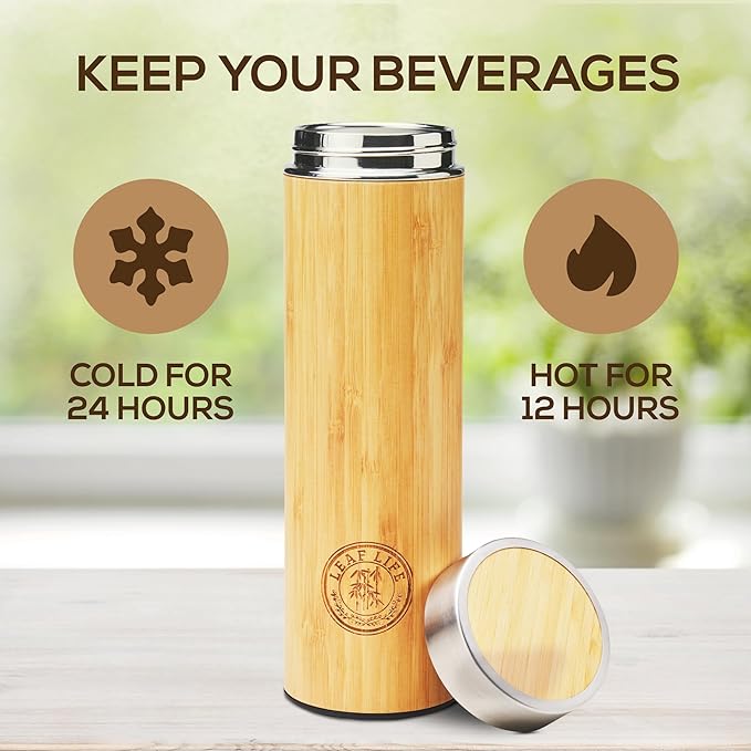 Leaflife Premium Bamboo Tea Infuser Bottle - Image 3