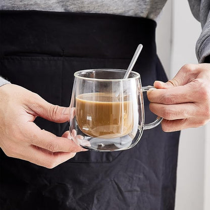 Double Wall Glass Coffee Mugs 10 Oz - Image 6