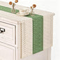 Ivory & Sage Boho Table Runner Macrame Woven Table Runner 12x90 Inch | Small by MLMC
