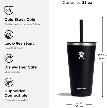 Hydro Flask All Around Tumbler Straw Lid, Insulated Travel Mug, Stainless Steel - Image 3