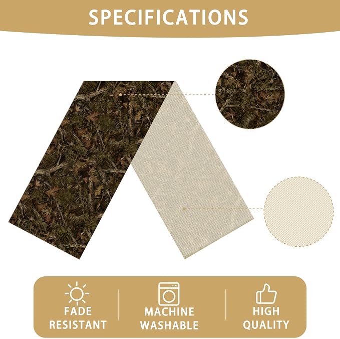 Camo Table Runner Seasonal Spring Fall Kitchen Dining Linen Table Decoration - Image 5