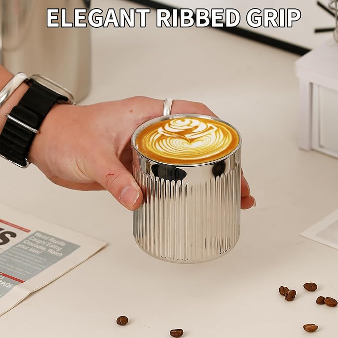 AOKZOE Vintage Coffee Cup, 304 Stainless Steel Double-Wall Insulated Tumbler - Image 6