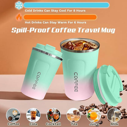 SPLMIFA Travel Coffee Mug Leak-Proof, Reusable Coffee Cups - Image 2