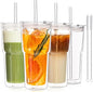 KEMORELA 20oz Double Wall Glass Tumblers 4‑Pack by KEMORELA