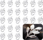 Set of 100 Leaf Napkin Rings Metal Silver Leaf Napkin Ring, Napkin Rings Bulk by FCDECOR