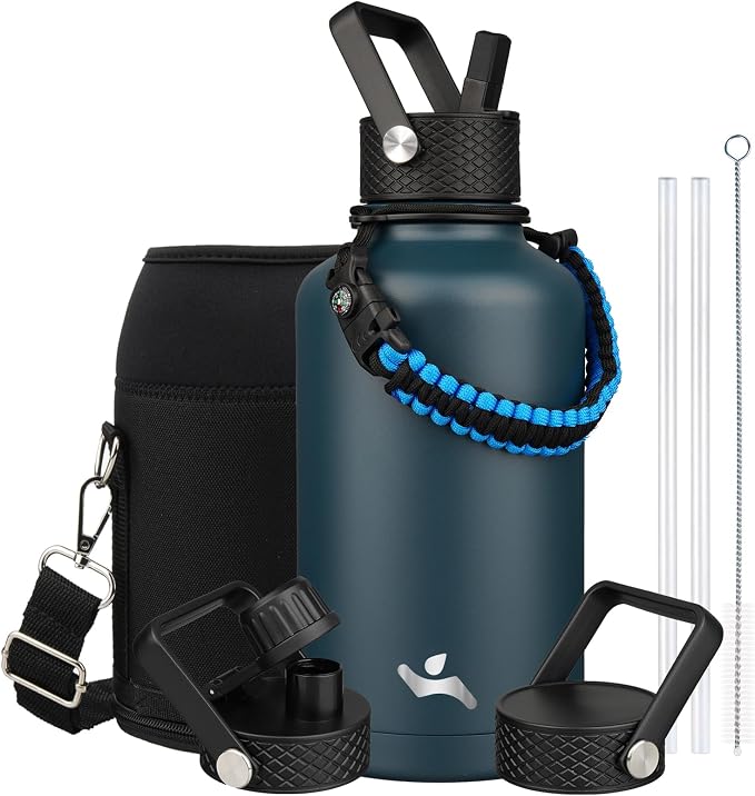 Konokyo 64 oz Insulated Stainless Steel Water Bottle Jug by Konokyo