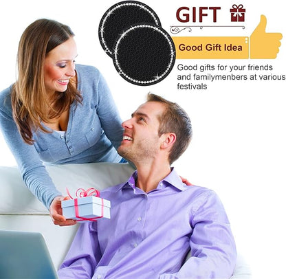2PCS Bling Car Cup Coaster, 2.75 Inch Auto Cup Holder Insert Coasters Silicone - Image 7