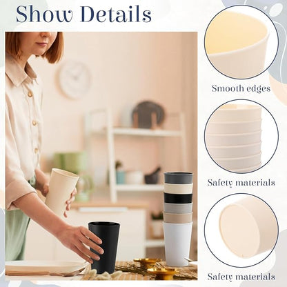 Yungyan 50 Pcs Reusable Plastic Cup 16oz Unbreakable Cup, Dishwasher-safe - Image 3
