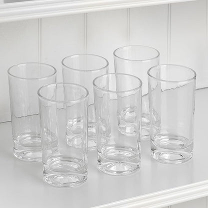 Mfacoy Small Juice Glasses Set of 6, 5.5-ounce Glass Cups, Heavy Base Small - Image 6
