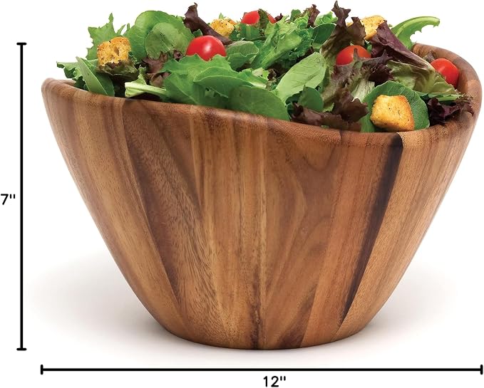 Lipper International 1174-7 Acacia Wave Bowl Set - Image 10