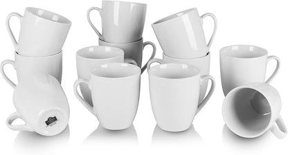 10 Strawberry Street Catering Ceramic 12 oz Coffee Mugs, Latte and Hot Beverages by 10StrawberryStreet