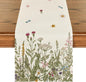 Artoid Mode Antique Herbs and Wild Flowers Spring Table Runner, Summer Fall by ArtoidMode