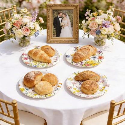 40 PCS Spring Floral Paper Plates - Image 4