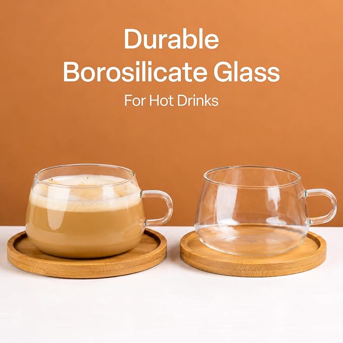 MIAMIO - Cappuccino Glasses/Tea Glasses Set - Olea | Borosilicate tea glasses - Image 4