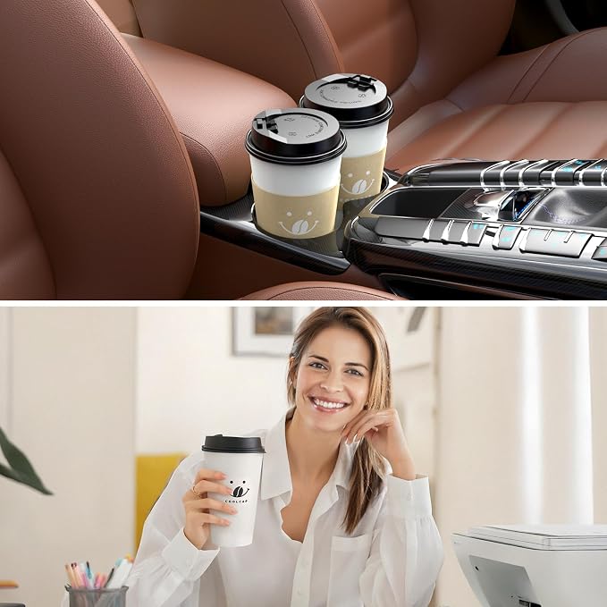 Coffee Cups with Lids and Sleeves, 16 Ounce 200 pack To Go Coffee Cups with Lids - Image 7