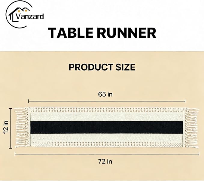 Boho Table Runner for Home Decor - Image 3