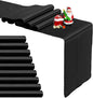 10-Pack Black Satin Table Runner 12 x 108 Inch Long Bright and Smooth Silk by Pufogu