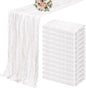 YMHPRIDE 12 Pack Cheesecloth Table Runner 35x120in White Table Runner | Boho by YMHPRIDE