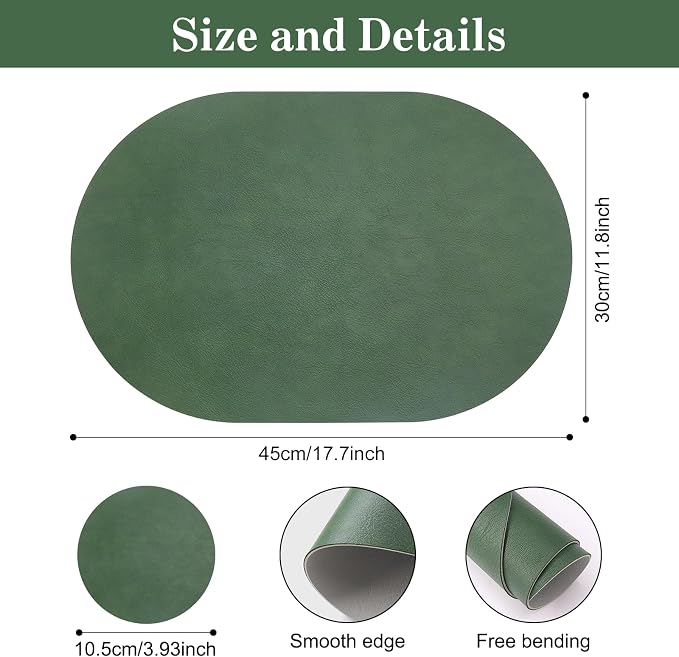Faux Leather Placemats Set of 4 - Image 3