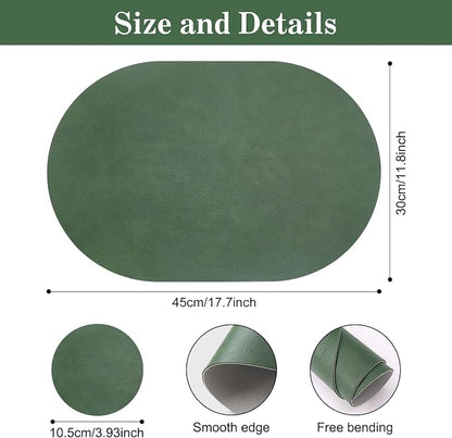Faux Leather Placemats Set of 6 - Image 2