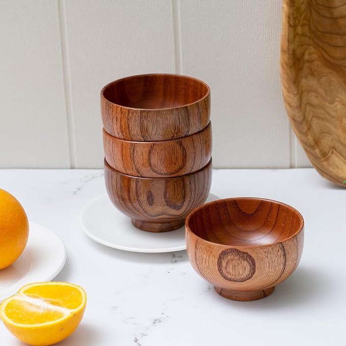 Handmade Wood Bowl, for Rice, Decoration - Image 8
