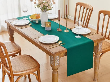 YATOJUZI Green Table Runner Seasonal Kitchen Dining Coffee Table Decoration 55 - Image 6