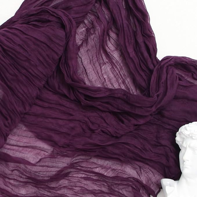 Purple Cheesecloth Table Runner Wedding Bridal Shower Home Boho Decor | 35x120 by FEXIA