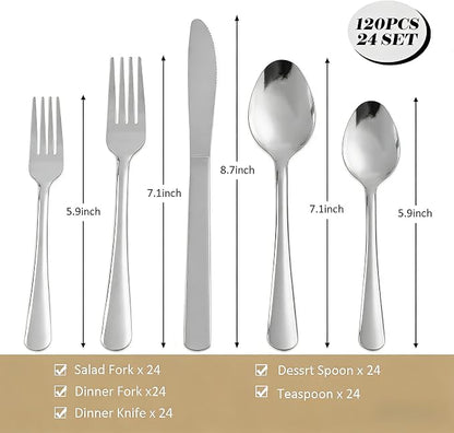 120PCS Windsor Silverware Set - Image 2