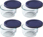 Pyrex 7202 Glass Bowl with Dark Blue Lid by Pyrex