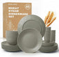 Unbreakable Wheat Straw Dinnerware Set 40 PCS by Perlapoc