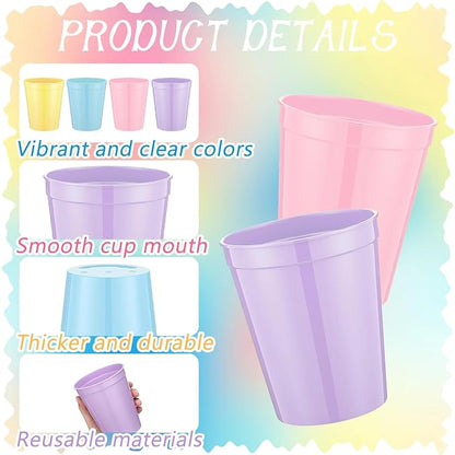 Yungyan 24 Pcs Reusable Plastic Cups 16 Oz Baby Shower Cups - Image 3