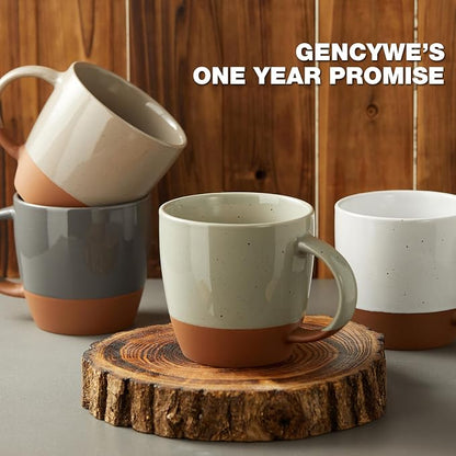 Morandi Color Ceramic Coffee Mugs Set of 6, 18 oz Coffee Cups - Image 7