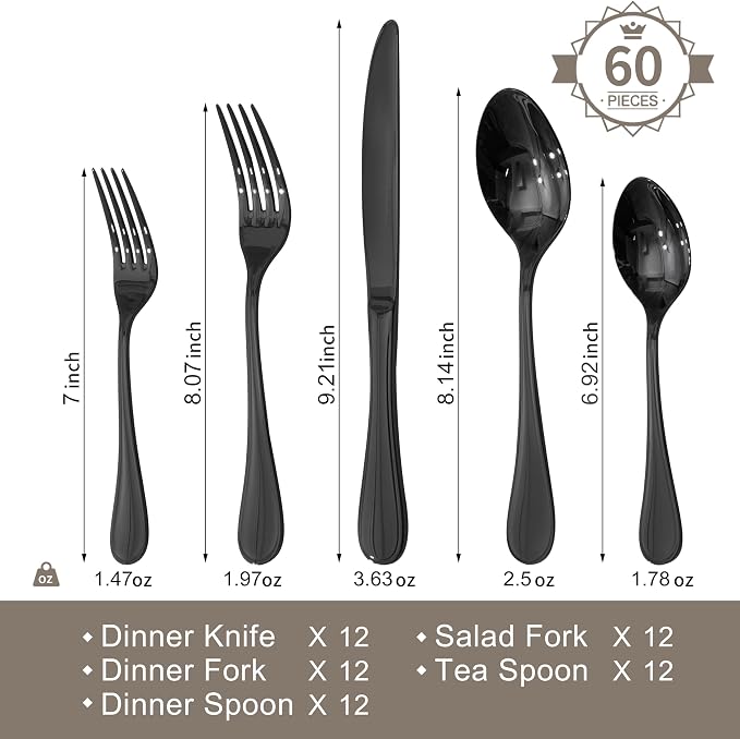 18/10 Stainless Steel Silverware Set - Image 2