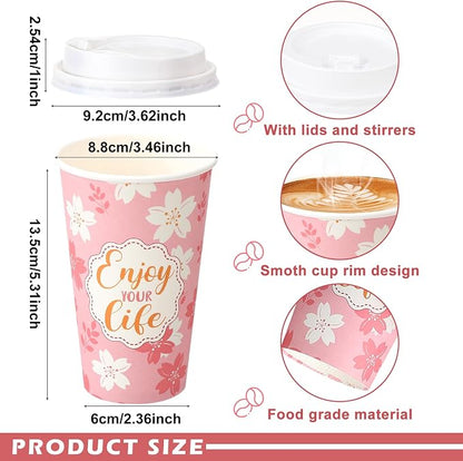 50 Pack 16 oz Disposable Coffee Cups - Image 2