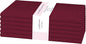 PurpleEssences Set of 6 Cloth Dinner Napkins 100% Cotton 18x18 Inch - Soft Durable Washable - Ideal for Farmhouse Party Christmas Holiday Winter - Perfect Everyday Use Table Linen - Burgundy