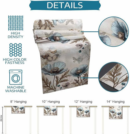 Vintage Tulip Flowers Table Runners 60 Inches Long, Cotton Linen Fabric Table - Image 7