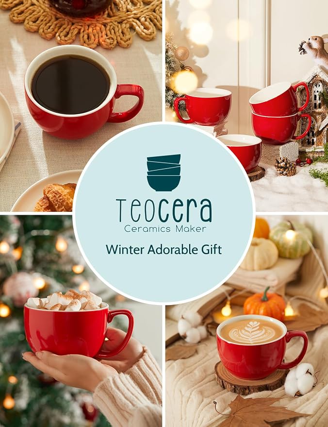Teocera 16oz Large Coffee Mugs Set of 4 - Image 4