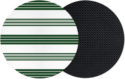 Black Striped Coasters Set of 2, Absorbent Coasters by Unknown