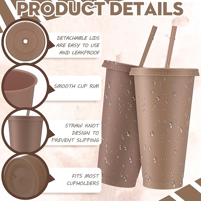 Skylety 12 Pcs Boho Plastic Cups - Image 3