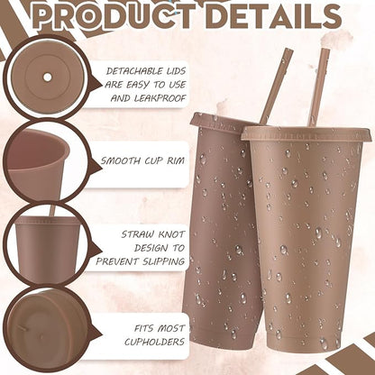 Skylety 12 Pcs Boho Plastic Cups - Image 3
