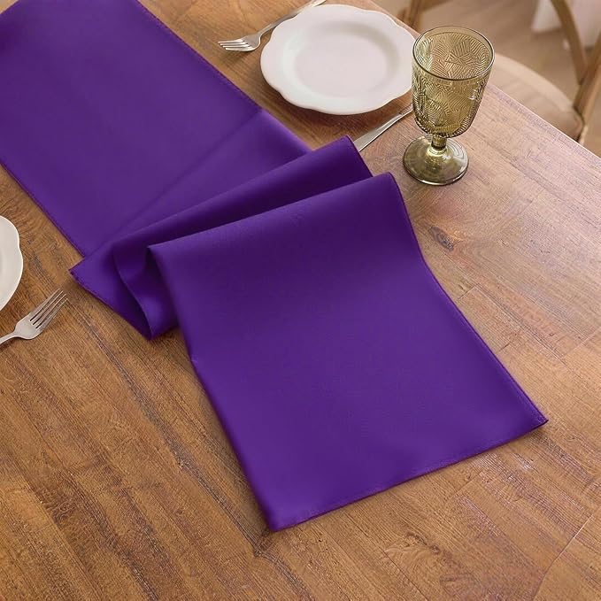 Purple Table Runner, Waterproof Washable Runners 36 Inches Long | Reusable - Image 3