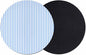 Blue White Stripe Coasters Set of 2, Modern Minimalist Geometric Striped Soft by PIEPLE